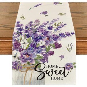 Floral Table Runner Cottage Farmhouse Decor Spring Summer Decorative Cloth 13x72